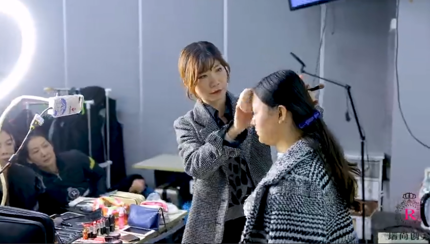 瑞尚创美倩倩老师课堂影楼新娘造型花絮